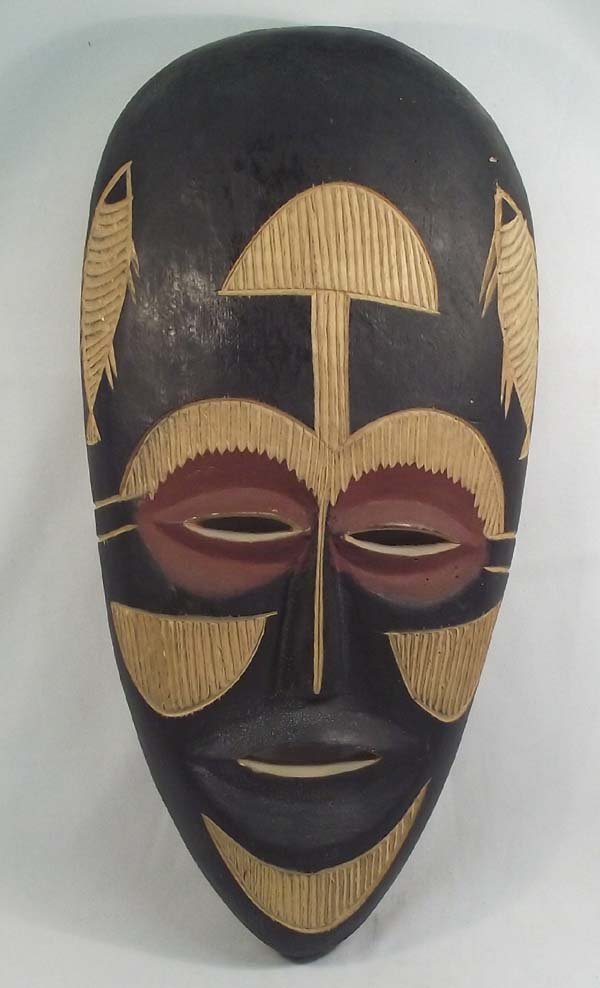 Vintage Estate Barotse Land Mask: Vintage Estate Barotse Land Mask. From the Tatsch Estate. Measures approx. 17''L x 9''W. Has a string to hang mask on wall, pencil marking on inside ''Barotse''.