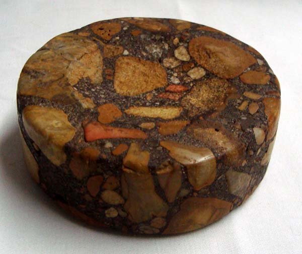Stone Conglomerate Stone Discoidal Tool: Stone Conglomerate Stone Discoidal Tool, Age & Origin Unknown.