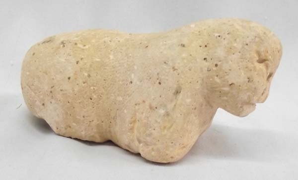 Pueblo Stone Horse Fetish: Pueblo Stone Horse Fetish. Age unknown, carved of porous material. 2.5''H x 4.5''L.
