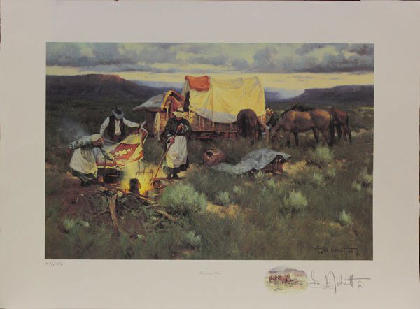 Gary Niblett Signed/Numbered Print, ''Morning Dew'': Gary Niblett Signed/Numbered Print, ''Morning Dew'', 1985. Niblett was born and raised in Carlsbad, New Mexico, a part of the country where the American West is not a myth, but a part of everyday life