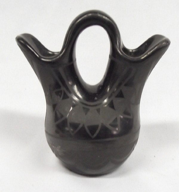 Santa Clara Pueblo Blackware Wedding Vase
