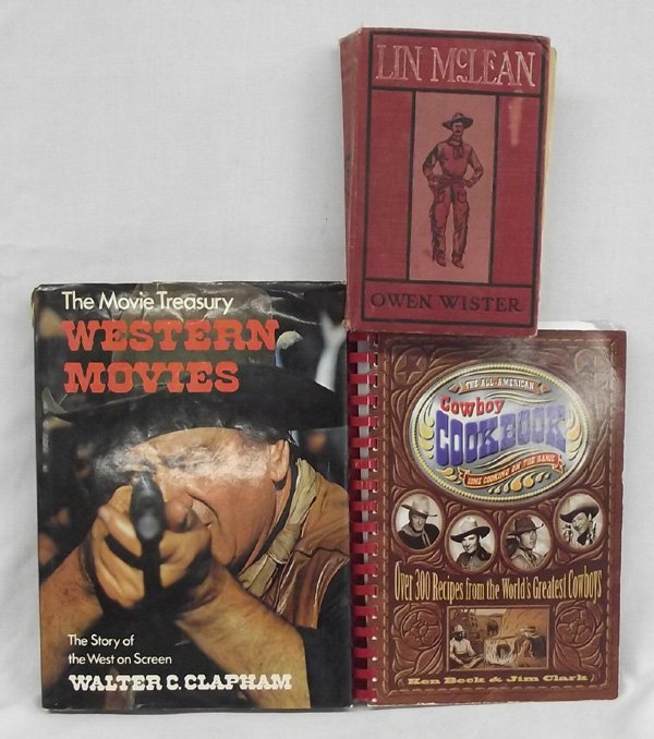 1908 Novel- Lin McLean - And 2 Old West Theme Book: 1908 Novel - ''Lin McLean'' - and 2 Old West Theme Books. Something for every lover of the Old West culture. First, a hardback 1908 edition of the novel, ''Lin McLean'' by Owen Wister who also wrote, 