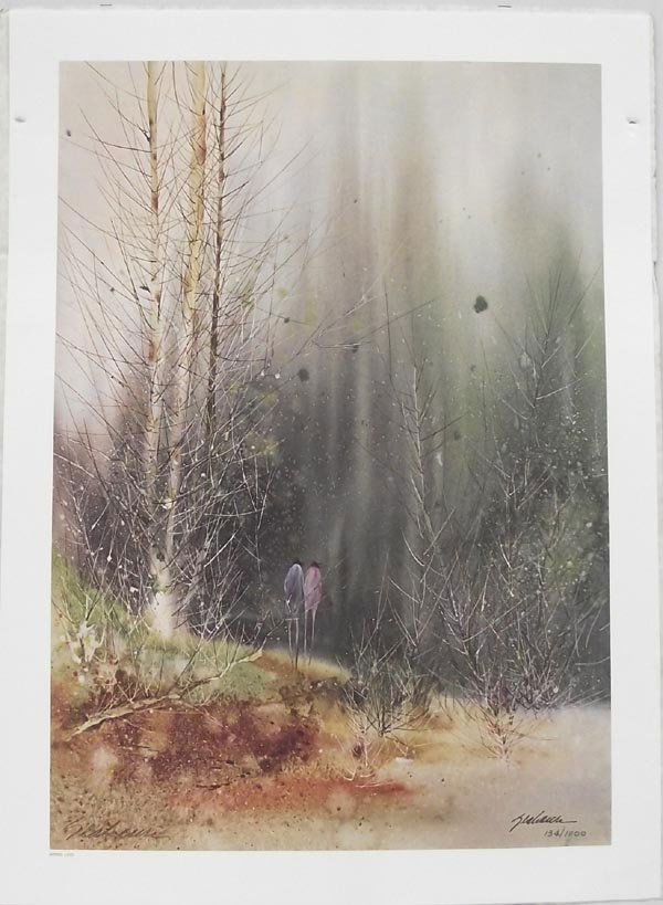 Seabourn Print ''Spring Love'', Signed & Numbered: Seabourn Print ''Spring Love'', Signed & Numbered. Bert Seabourn is one of the leading contemporary Indian artists and has won over 100 painting and graphic awards through the US. This print, ''Spring