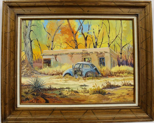 Framed Matted Original Painting - Gary Norris: Framed Matted Original Painting - Gary Norris, measures 23.5''L x 17.5''W.