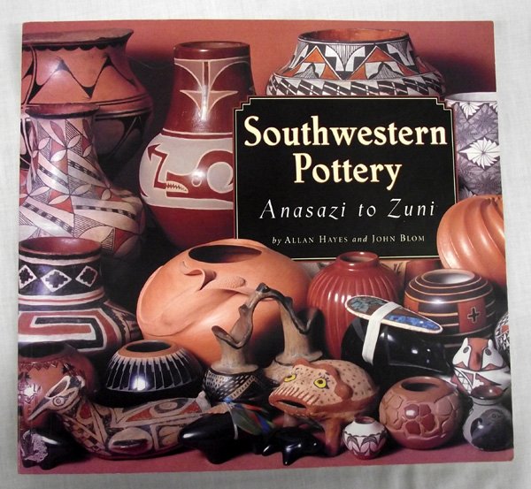 Softback Book on Southwestern Pottery by Hayes: From the Collection of Nick and Suzanne Nicholas. Softback Book Southwestern Pottery: Anasazi to Zuni by Allan Hayes and John Bloom, measures 10 in. x 10 in.