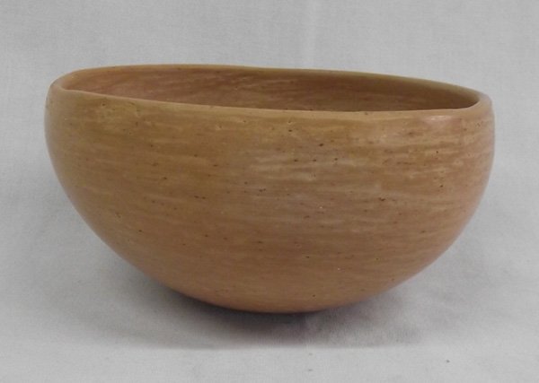 Hopi Traditional Plainware Bowl: Hopi Traditional Plainware Bowl, measures 3.75''H x 7.5''W, small needlepoint hole under rim