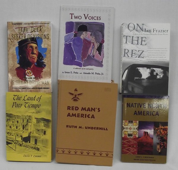 Six Books, Native American Interest: From the Nick and Susan Nicholas Collection, Six Books, Native American Interest. 1. ''The Land of Poco Tiempo'' by Charles F. Lummis, University of New Mexico Press, Copyright 1893, Fifth Printing 19
