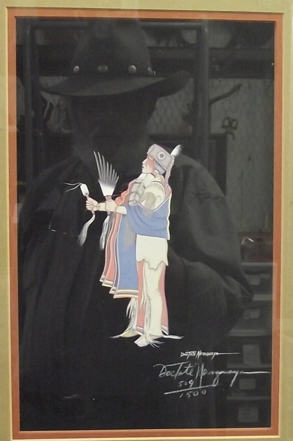 Framed & Matted Doc Tate Nevaquaya Signed Print