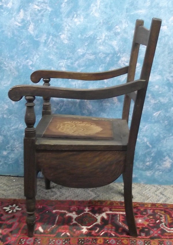 Antique Wooden Chamber Pot Chair MBPU Lot 1116