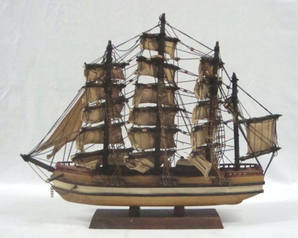 Ship Model: Ship Model. Measures 14.5'' tall, 21'' long and 5'' wide.
