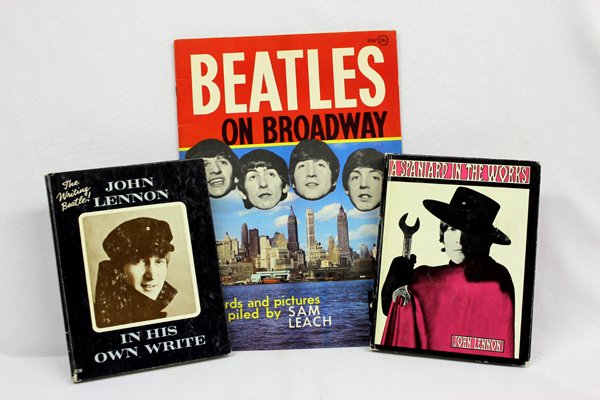 1960s Collection of Beatle Memorabilia: Collection of Beatle Memorabilia, largest measures 11.5'' x 8.5'', #1 Hardback book ''In His Own Write'' by John Lennon ''The Writing Beatle!'' c. 1964 is he Eleventh Printing. #2 Hardback book ''A Sp