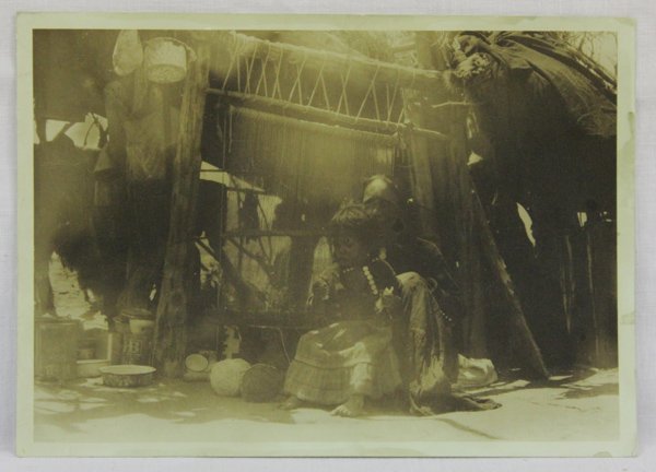 Wisconsin Monominee Reservation Antique Photos: Antique Photos, largest measures 7'' x 5'', #1 1914 Monominee Reservation Wisconsin #2 Navajo Weaver Woman and Child