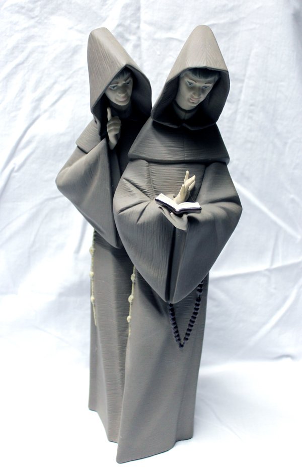 1982 Retired Lladro Monks in Prayer Figurine Debon