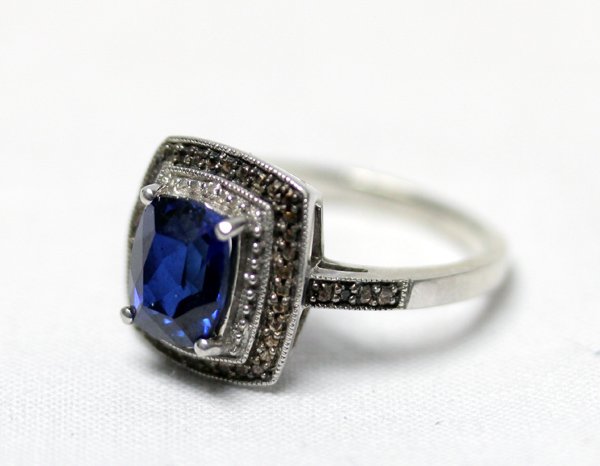 Sterling Silver Marcasite Azurite Ring: Sterling Silver Marcasite Azurite Ring, size 9.25, measures .5''L x .5''W, stone measures .25'' x 3/8'', stamped .925