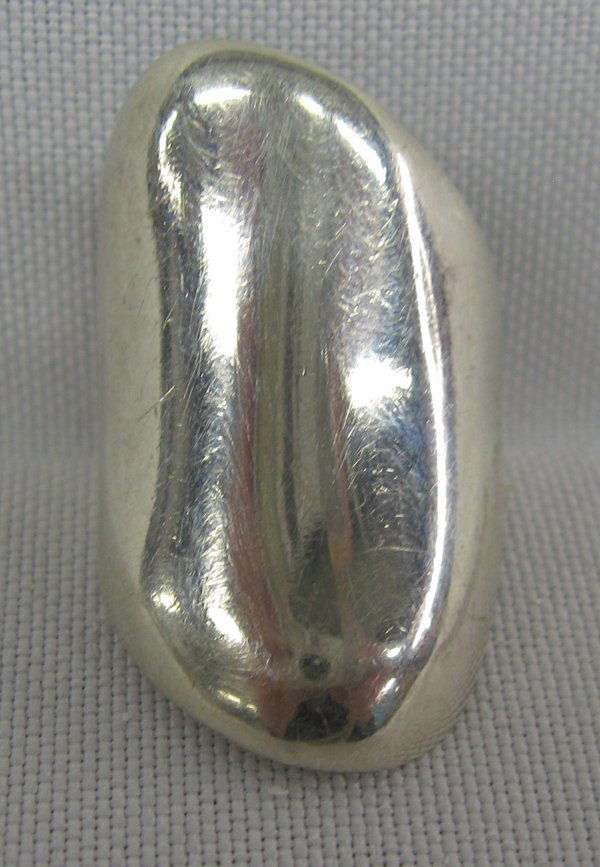 Navajo Sterling Silver Contemporary Ring, Size 8: Navajo Sterling Silver Contemporary Ring, Size 8, measures 1 3/8''L x .75''W, 10.26g in total wt.