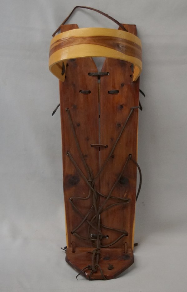 Authentic Navajo Cedar Cradle Board: Authentic Navajo Cedar Cradle Board, Measures 19.5'' in length x 7'' wide. Beautifully crafted and embellished with leather ties