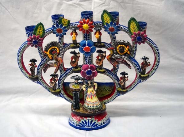 Mexican Pottery Mariachi Candelabra (1 of 4)