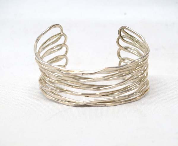 Mexican Sterling Silver Wire Cuff Bracelet (1 of 5)