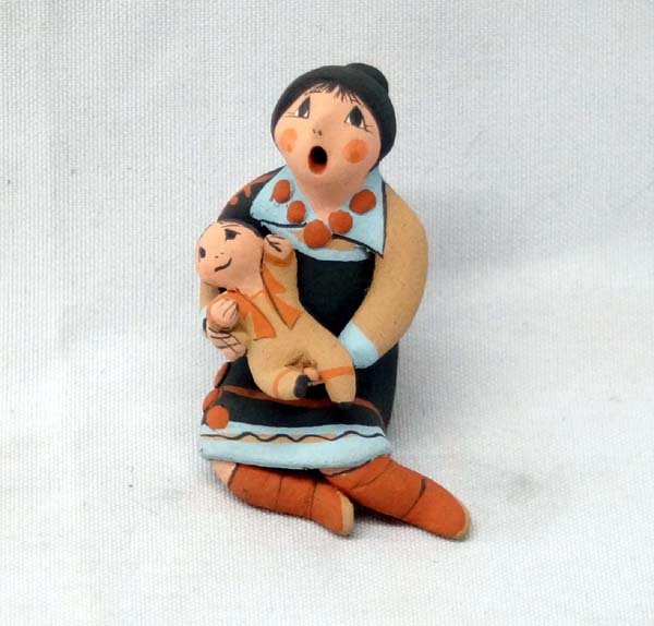 Jemez Miniature Storyteller Pottery Doll by Lucero (1 of 4)