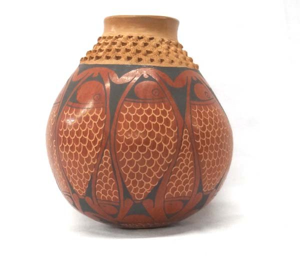 Mata Ortiz Pottery Fish Jar by Daniel Gonzalez (1 of 3)
