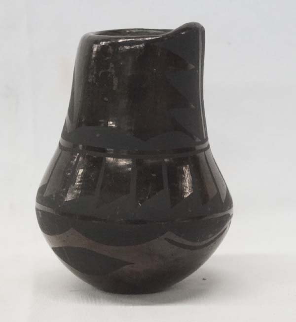 Santo Domingo Black Matted Pitcher by J. Martinez (1 of 4)