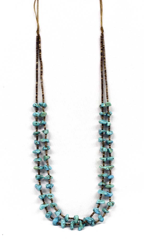 1950 Navajo 2 Strand Turquoise Heishi Necklace (1 of 3)