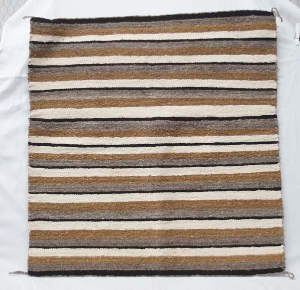 Navajo Banded Natural Dye Wool Saddle Blanket (1 of 2)