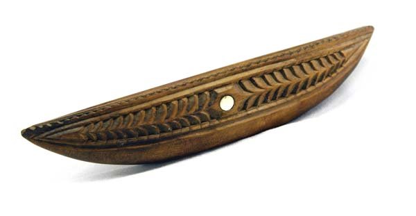 Northwest Coast Inuit Hand Carved Wood Canoe (1 of 2)