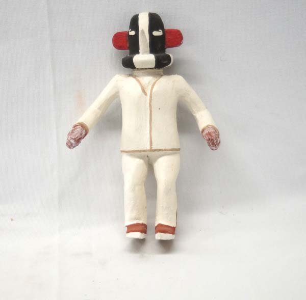 Hopi Wooden Hanging Kachina: Native American Hopi Wooden Hanging Kachina. This sweet piece Stands 7'' tall is 5'' wide and 2'' deep.