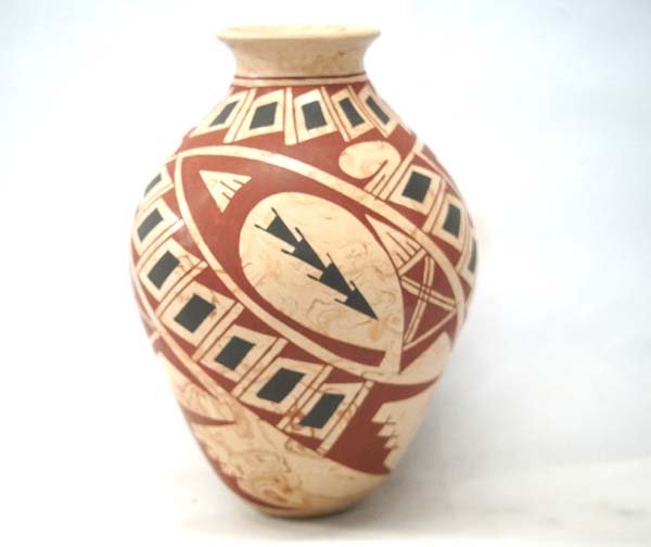 Mata Ortiz Polychrome Geometric Jar by B. Villa (1 of 3)