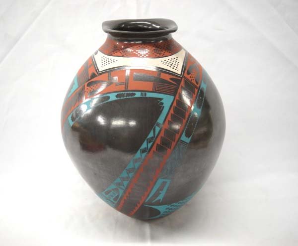 Mata Ortiz Polychrome Geometric Jar by Yoli Soto (1 of 4)