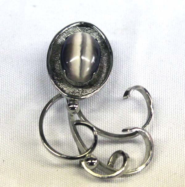 Estate Ulexite Catseye 3 Dimensional Pin Pendant (1 of 4)