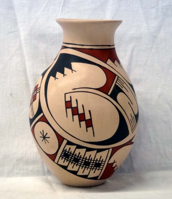Mata Ortiz Polychrome Geometric Jar by V.V. Reyes (1 of 3)