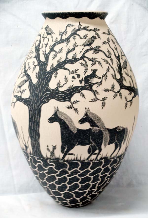 Mata Ortiz Sgraffito Horse Jar by D. A. Bejarano (1 of 4)