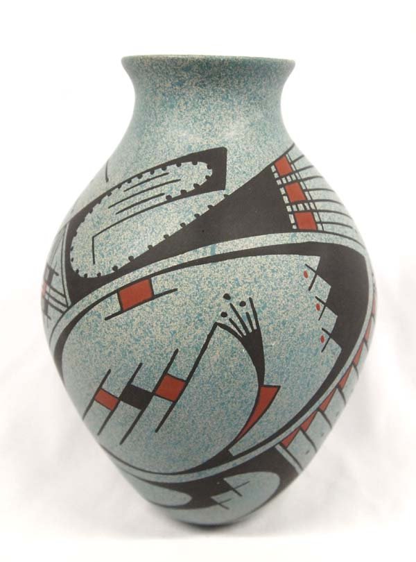Mata Ortiz Polychrome Geometric Jar by Y. Pedregon (1 of 3)