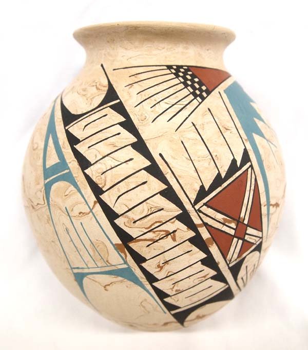 Mata Ortiz Polychrome Geometric Jar by Ana Villa (1 of 5)