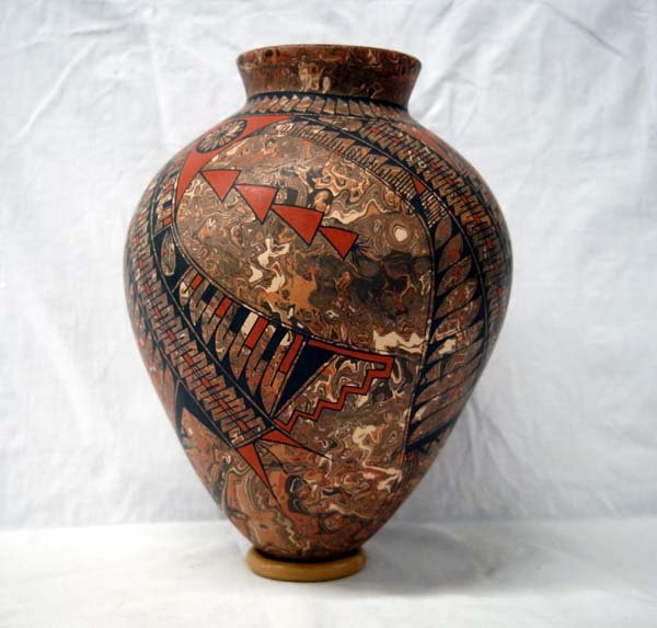 Large Mata Ortiz Polychrome Jar by Mike Vecarno (1 of 3)