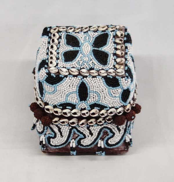 Northwest Coast Inuit Lidded Beaded Basket (1 of 3)