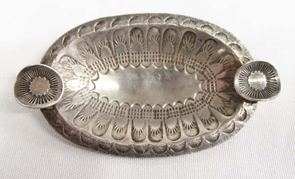 1950 Navajo Sterling Silver Miniature Ashtray (1 of 2)
