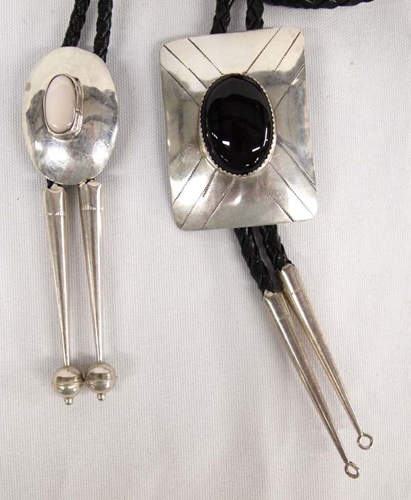 2 Navajo Sterling Silver Bolo Ties (1 of 3)
