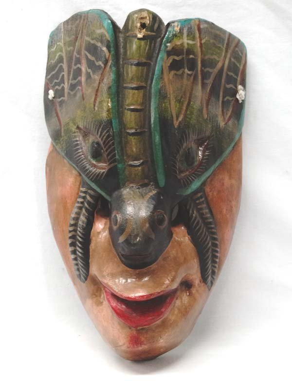 Large Hand Carved Mexican Insect Mask (1 of 3)