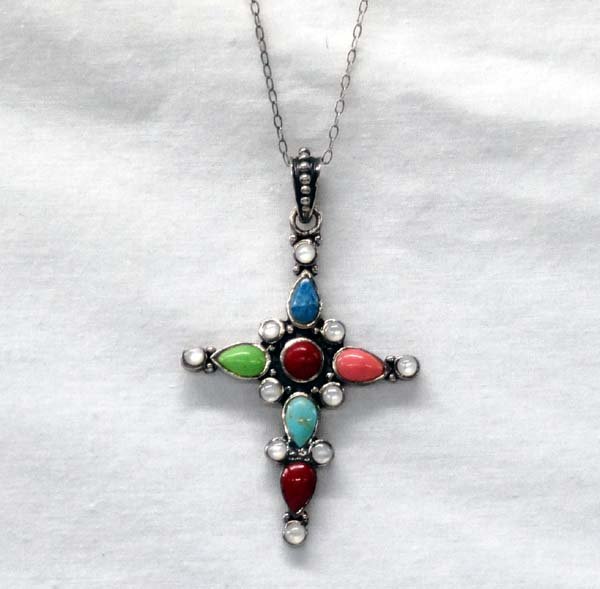 Sterling Silver Cross Pendant Necklace (1 of 3)