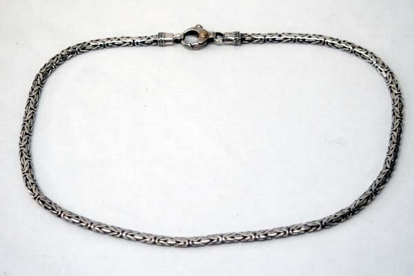 Heavy Sterling Silver Byzantine Chain Necklace (1 of 3)