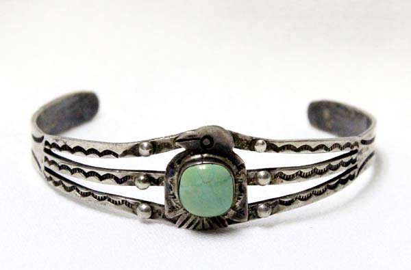 1940 Fred Harvey Sterling Turquoise Bracelet (1 of 3)