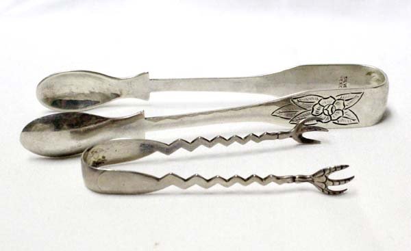 Pair of Sterling Silver Tongs (1 of 2)