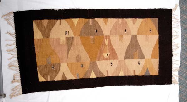 Mexican Texcoco Fringed Rug (1 of 2)