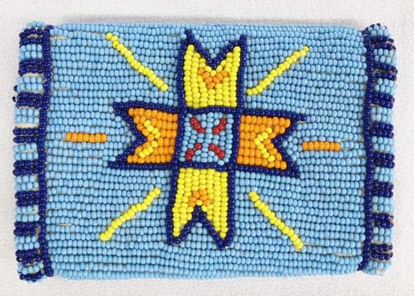 Yakima Indian Beaded Leather Coin Purse (1 of 3)