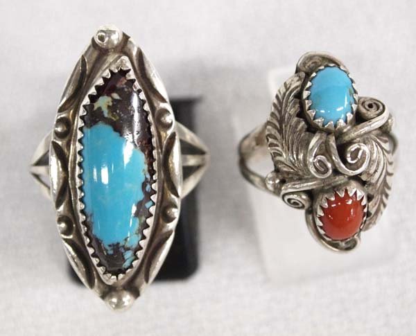 Navajo Old Pawn Sterling Silver Rings (1 of 2)