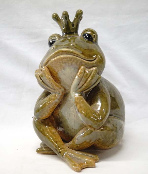 Ceramic Frog Prince Figurine (1 of 3)