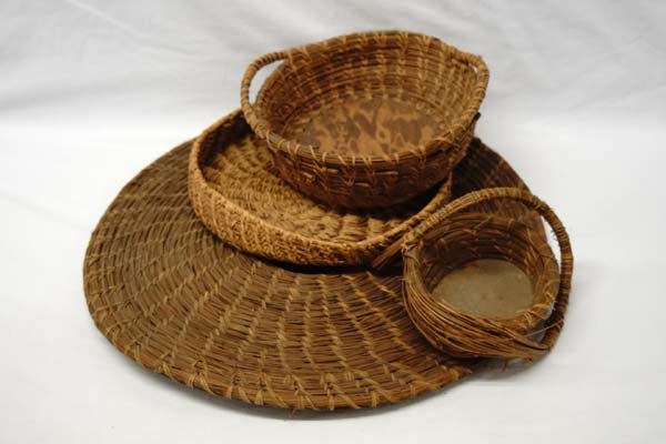4 Antique Pine Needle Baskets (1 of 3)